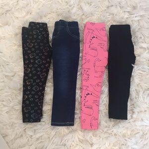 Girl Leggings, price for all 4 pairs (sizes 3T-4T)